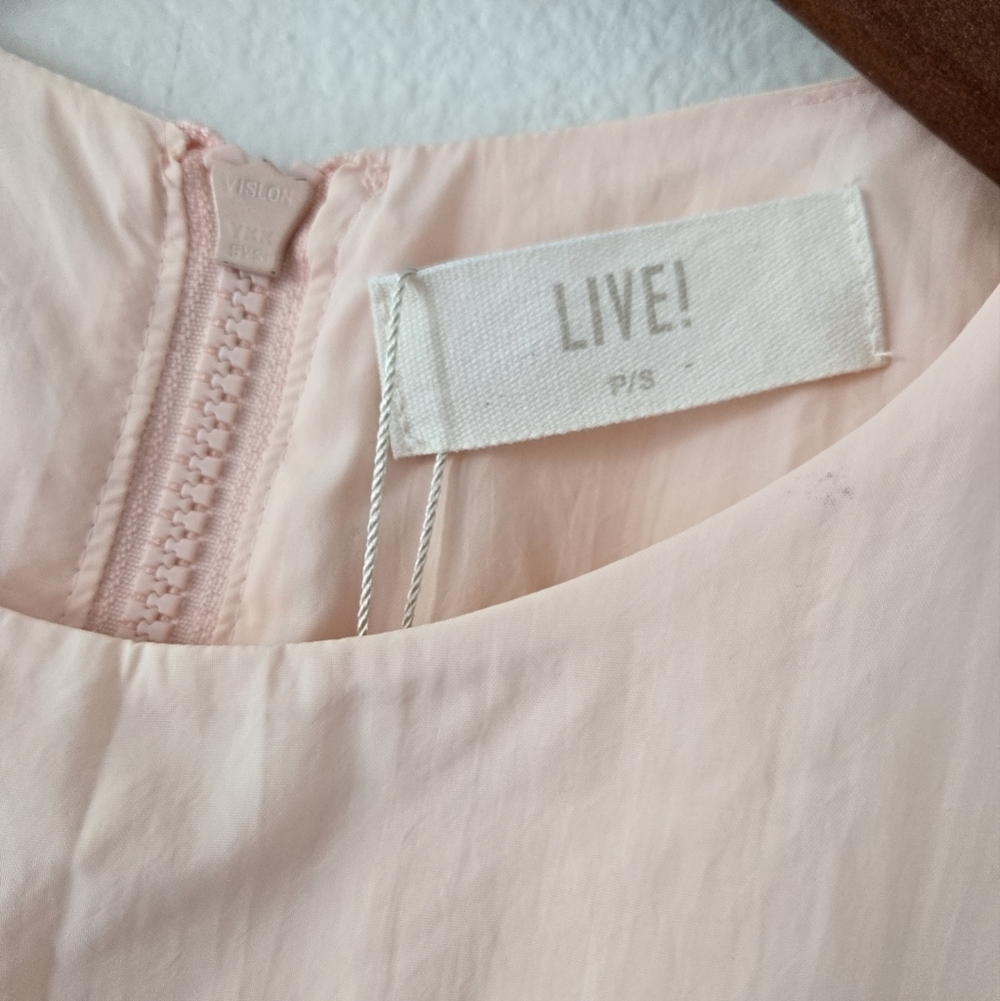 LIVE! Activewrar Brazilian Brand Nylon Midi Dress‎ Peach Color Size Small NWT - Picture 11 of 16